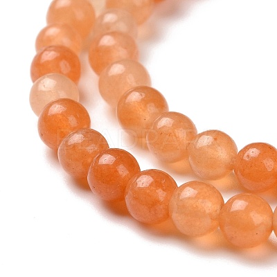 Natural Red Aventurine Bead Strands G-G735-39-4mm-1