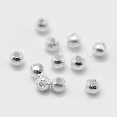 925 Sterling Silver Spacer Beads STER-K171-44S-2mm-1
