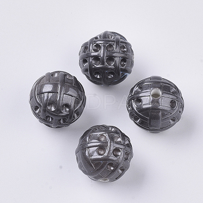 Spray Painted Opaque Acrylic Bead Rhinestone Settings MACR-T035-010A-1
