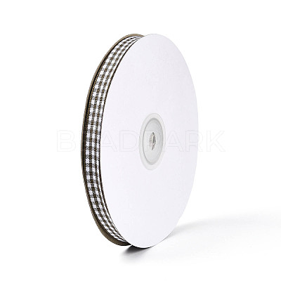 Single Face Plaid Polyester Satin Ribbon SRIB-T009-10C-1