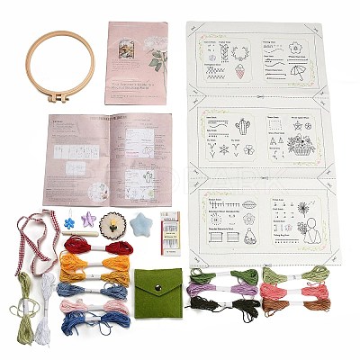 DIY Embroidery Stitch Book Kit for Beginners FB-CBA112E-01-1