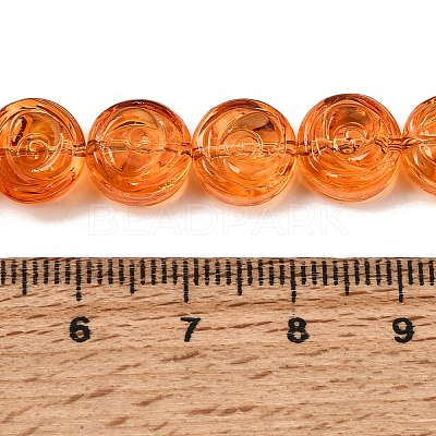 Baking Paint Transparent Glass Beads Strands GL-CBA2ED2-04B-1