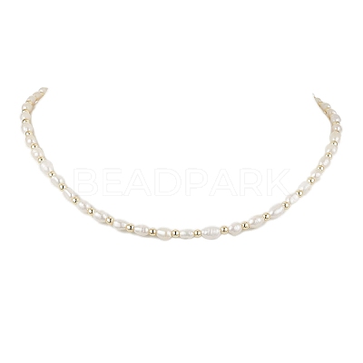 Natural Cultured Freshwater Pearl Beaded Necklaces NJEW-JN05058-1