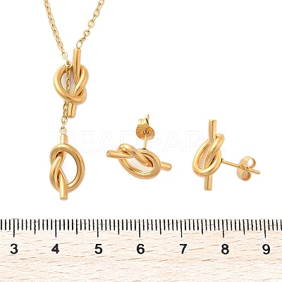 304 Stainless Steel Jewelry Set SJEW-V001-01G-1