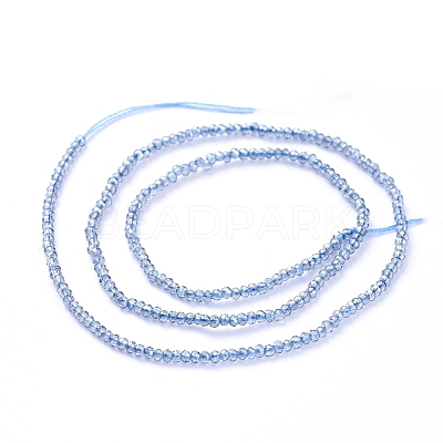 Electroplate Glass Beads Strands X-EGLA-F149-PL-01-1