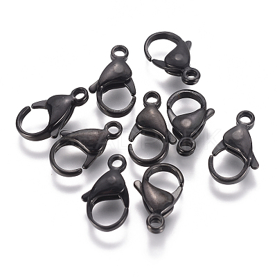 304 Stainless Steel Lobster Claw Clasps STAS-F224-04B-1