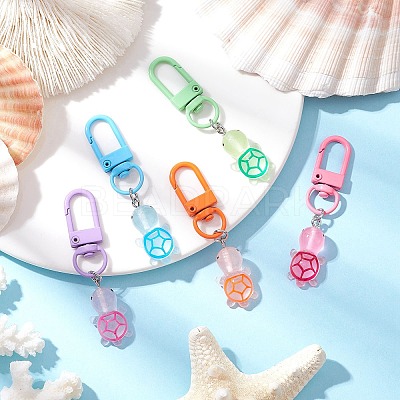 Luminous Transparent Resin Pendant Decorations HJEW-JM03093-1