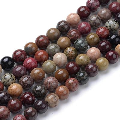 Natural River Stone Beads Strands G-R412-24-12mm-1