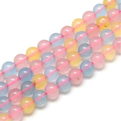 Natural Chalcedony Bead Strands G-R342-6mm-20-1