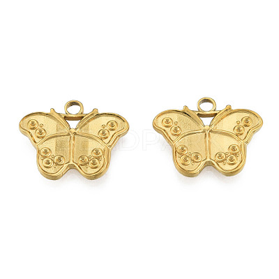 304 Stainless Steel Pendant Rhinestone Settings Ion Plating(IP) STAS-N098-219LG-1