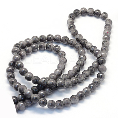 Baking Paint Glass Round Bead Strands DGLA-Q019-8mm-66-1