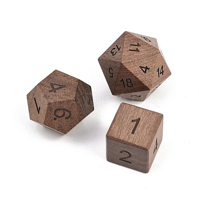 Natural Wood Polyhedral Dice Set WOOD-A027-01B-1