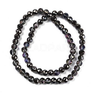 Transparent Electroplate Glass Beads Strands X-EGLA-N002-34C-C21-1