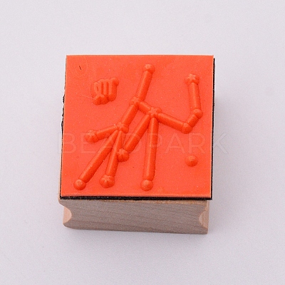 Wooden Stamps LS-DIY-WH0175-46F-1