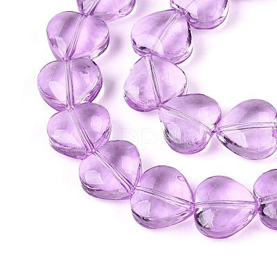 Baking Paint Transparent Glass Beads Strands DGLA-N021-01B-05-1