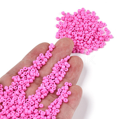 8/0 3mm Baking Paint Glass Seed Beads Loose Spacer Beads X-SEED-S002-K2-1