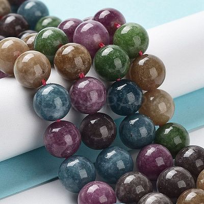Dyed Natural Malaysia Jade Beads Strands G-G021-01C-02-1