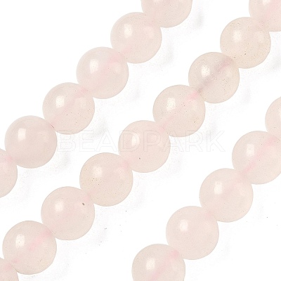 Natural Pink Mangano Calcite Beads Strands G-L505-09-8mm-1