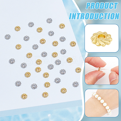160Pcs 2 Colors Alloy Spacer Beads FIND-BC0004-91-1
