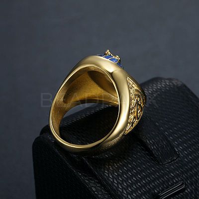 304 Stainless Steel and Enamel Finger Rings for Men FS-WGE3B17-02-1