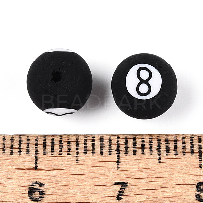 Handmade 8 Ball Polymer Clay Beads CLAY-N014-02A-05-1