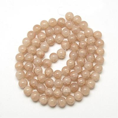 Baking Paint Crackle Glass Bead Strands DGLA-Q023-4mm-YS25-1