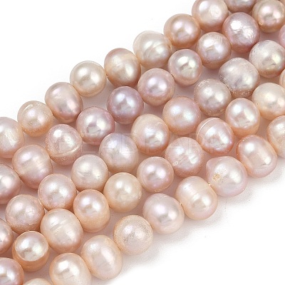 Natural Cultured Freshwater Pearl Beads Strands PEAR-I007-07X-06E-1