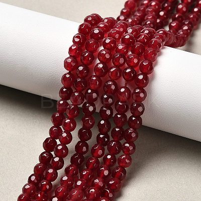 Natural White Jade Bead Strands G-R344-4mm-09-1