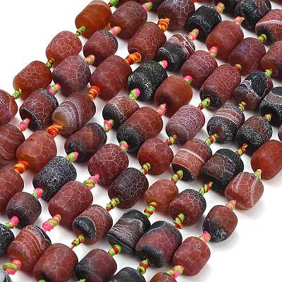 Natural Weathered Agate Beads Strands G-A321-D02-01A-1
