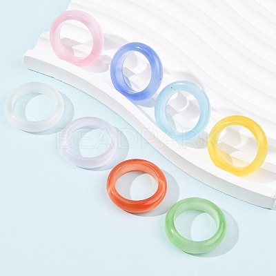 Cat Eye Finger Rings RJEW-G363-01B-1