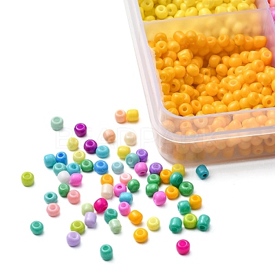312G 24 Color 8/0 Baking Paint Glass Seed Beads SEED-YW0002-14-1