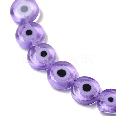 Handmade Evil Eye Lampwork Beads Strands LAMP-G164-10B-02-1