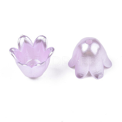 Spray Paint ABS Plastic Imitation Pearl Beads X-MACR-N013-001B-1