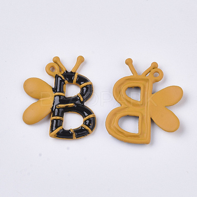 Spray Painted Alloy Pendants PALLOY-N0149-03C-1