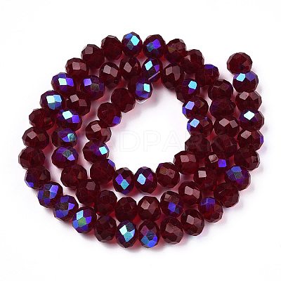 Electroplate Glass Beads Strands X1-EGLA-A034-T6mm-L21-1