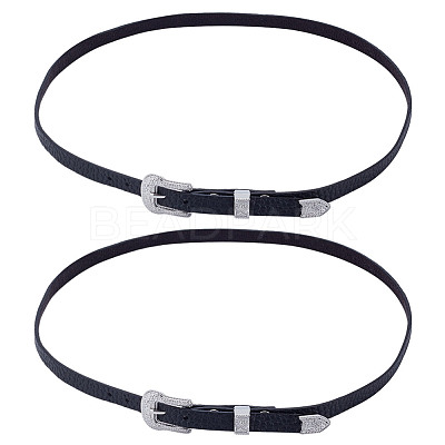 2Pcs Leather Hat Bands for Hat Accessories FIND-HY0004-82-1