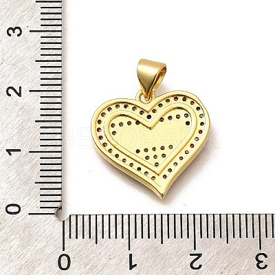 Rack Plating Brass Micro Pave Cubic Zirconia Pendants KK-L226-001G-09-1