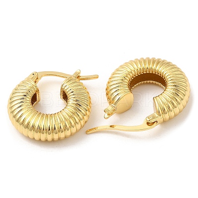 Rack Plating Brass Round Hoop Earrings for Women EJEW-K247-03G-1