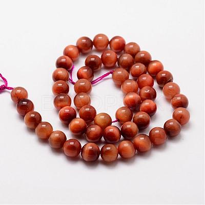Natural Sun Tiger Eye Bead Strands G-O155-01B-6mm-1