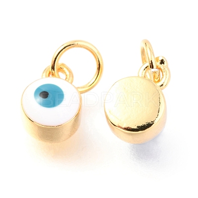 Brass Enamel Pendants KK-Y001-02A-06G-1