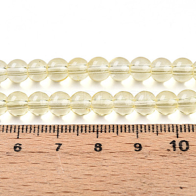 Baking Paint Transparent Glass Beads Strands DGLA-N006-6mm-03-1
