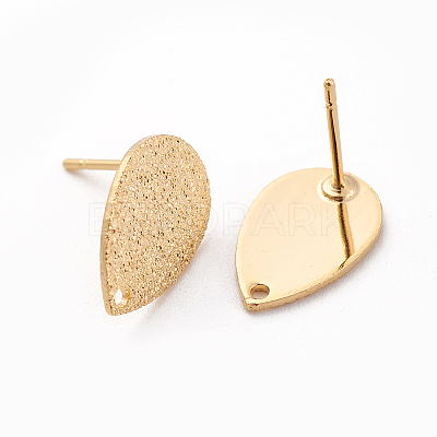 Brass Stud Earring Findings X-KK-N186-62G-1