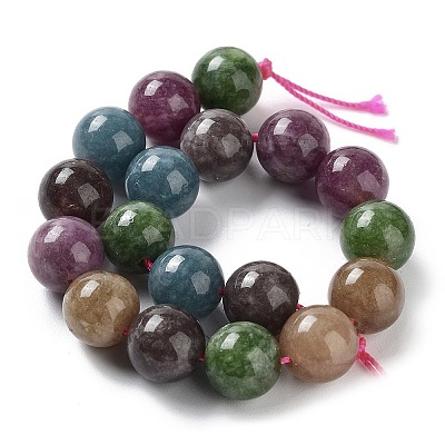 Dyed Natural Malaysia Jade Beads Strands G-G021-01C-02-1