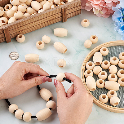 Natural Wooden Beads WOOD-TA0001-48-1