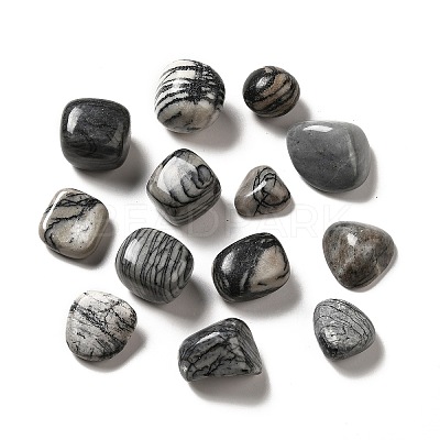 Natural Black Netstone Beads G-G979-A21-1