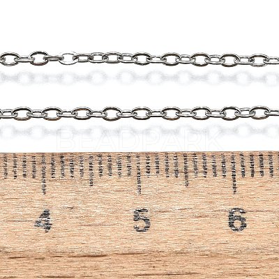 Non-Tarnish 304 Stainless Steel Cable Chain Necklace X-STAS-T040-PJ204-80-1