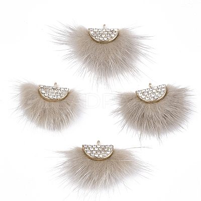 Faux Mink Fur Tassel Pendant Decorations X-FIND-T040-13-1