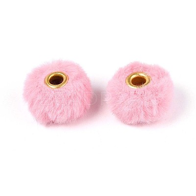 Imitation Rabbit Hair European Beads FIND-WH0126-574T-1