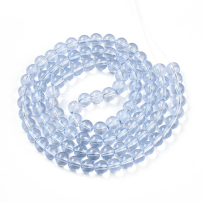Baking Paint Transparent Glass Beads X1-DGLA-N006-8mm-12-1