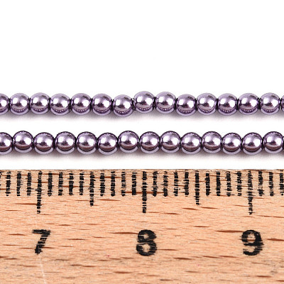Baking Paint Pearlized Glass Pearl Bead Strands HY-N002-2mm-A14-1
